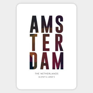 Amsterdam City typography Sticker